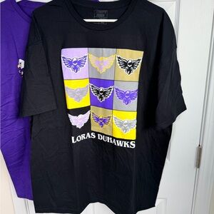 2- Loras Duhawks Graphic T-Shirts